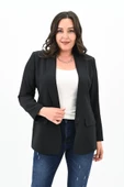 Kadın Büyük Beden Yalancı Cep Detaylı Ceket 0106-23 - 1