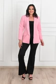 Kadın Büyük Beden Yalancı Cep Detaylı Ceket 0106-23 - 5