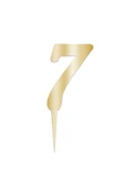 7 Sayı Yazılı Pasta ve Kek Üstü Doğum Günü Parti Pasta Süsü 7 cm - 1