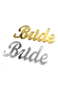 Bride Yazılı Pasta ve Kek Üstü Doğum Günü Parti Pasta Süsü 7 cm - 1