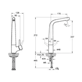 VitrA Nest Trendy A42114 Eviye Bataryası, Krom thumbnail 2