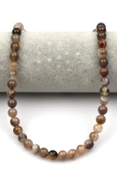 Madagaskar Akik Doğal Taş Dizi 8 mm Küre Kesim thumbnail 2