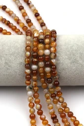 Madagaskar Akik Doğal Taş Dizi 6 mm Küre Kesim thumbnail 1