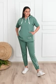 Kadın Kapüşonlu Büyük Beden Eşofman Takımı 3759-23 - 8