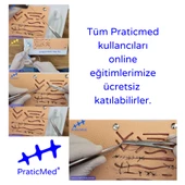 Tıp - Veteriner Hekimliği Siyah Masa Tipi Dikiş, Ligatür, Anastomoz Eğitim Seti - Kişiye Özel - PraticMed - 11