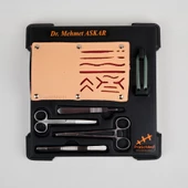 Tıp - Veteriner Hekimliği Siyah Masa Tipi Dikiş, Ligatür, Anastomoz Eğitim Seti - Kişiye Özel - PraticMed - 2