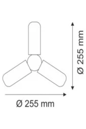 Bizim Beyaz 3 Kollu Katlanabilir Led Ampul - 1
