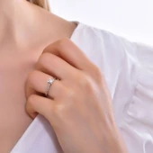 0,42Ct Pırlanta Tektaş Yüzük-14K thumbnail 3