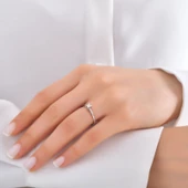 0,42Ct Pırlanta Tektaş Yüzük-14K thumbnail 2