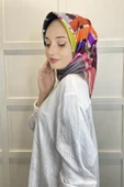 Pierre Cardin Sura İpek Eşarp 2024 İlkbahar Yaz Desenli İpek Eşarp 8832230  VİZON - 3