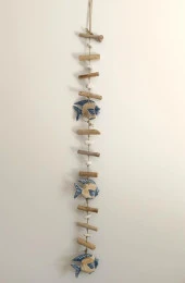 Duvar Balkon Teras Ağaç Cafe Ahşap Balık Sopa Taş Çakıl Taşı Ev Ofis Dekor - 4