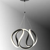 TT Aydınlatma TT306-25-SY  Orta Kavis Mat Siyah Ledli Avize thumbnail 1