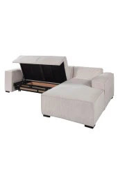Eymense Nehir Yataklı Çekyatlı Sandıklı Sırt Minderli Soft Köşe Koltuk Takımı - 5