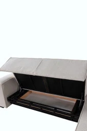 Eymense Nehir Yataklı Çekyatlı Sandıklı Sırt Minderli Soft Köşe Koltuk Takımı - 6