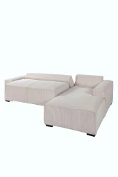 Eymense Nehir Yataklı Çekyatlı Sandıklı Sırt Minderli Soft Köşe Koltuk Takımı - 7