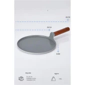 Neoflam Fika Alüminyum Döküm Krep Tava 26 Cm Gri - 2