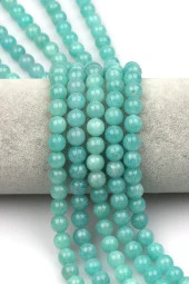 Amazonit (AAA Kalite) Doğal Taş Dizi 8 mm Küre Kesim thumbnail 1