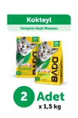 Bado Yetişkin Kedi Maması Kokteyl 1,5 Kg 2'li - 1