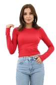 Kadın Bisiklet Yaka Uzun Kollu Body 1638-24 - 7