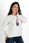 Kadın Baskılı Sweatshirt 1636-24 - 7