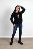 Kadın Baskılı Sweatshirt 1636-24 - 4