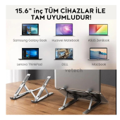Alüminyum Ayarlanabilir Notebook Stant Macbook Laptop Standı - 3