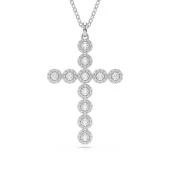 5675573 Swarovski Kolye insigne:Pend Cross_Angelic Whi/Rhs - 1
