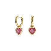 5684760 Swarovski Küpe Chroma:Pe Mn Hoop Drop Heart Red/Gos - 1