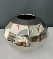 LAMEDOR EMERY NICKEL MEDIUM FLOWER VASE 24X24X17 CM - 1