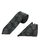 Brianze Premium Ahşap Kutulu 2'li Kravat Mendil Set thumbnail 2