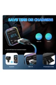 ONREZ Yeni Nesil FM Verici 3.1A Hızlı Şarj Çift USB Araç Mp3 Çalar Şarj Cihazı Bluetooth Kiti - 1
