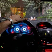 Peugeot 206 Işıklı Gösterge Paneli Hayalet Ekran Full Ledli - 2