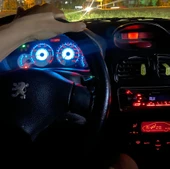 Peugeot 206 Işıklı Gösterge Paneli Hayalet Ekran Full Ledli - 3