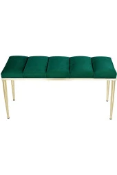 Vesta Gold Yeşil-kapitoneli Model Puf&bench&koltuk-oturak-uzun Makyaj Puff-yatak Odası Ucu&önü - 3