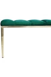 Vesta Gold Yeşil-kapitoneli Model Puf&bench&koltuk-oturak-uzun Makyaj Puff-yatak Odası Ucu&önü - 4