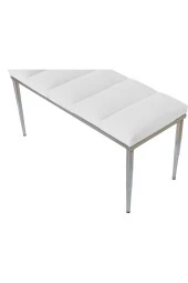 Vesta Sılver Beyaz-kapitoneli Model Puf&bench&koltuk-oturak-uzun Makyaj Puff-yatak Odası Ucu&önü - 5
