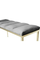 Vesta Gold Gri-kapitoneli Model Puf&bench&koltuk-oturak-uzun Makyaj Puff-yatak Odası Ucu&önü - 6