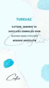 Yeşil Turkuaz Kalp Doğal Taş Çelik Zincirli Kolye - 3