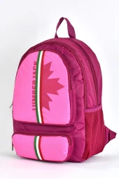 Lumberjack Okul Sırt Çantası Unisex Çok Gözlü Günlük Seyahat Sırt Çantası Pembe LMCAN24012 - 4