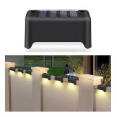 4 Lü Solar Köşebent Led Bahçe Lambası Güneş Enerjili Şarj Edilen Merdiven Veranda Bahçe Yolu - 2