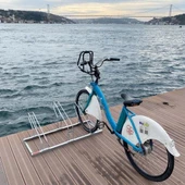 Bisiklet Park Yeri Üçlü Galvaniz EKO, Park Demiri 40x105 cm - 1