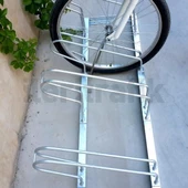 Bisiklet Park Yeri Dörtlü Galvaniz, Park Sehpası 40x140 cm - 2