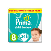 Prima Bebek Bezi Beden:8 (17+kg) Xxx Large 248 Adet Dev Ekonomik Fırsat Pk - 1