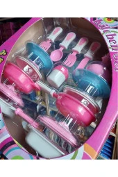 Mutfak Kutulu Set 16 Parça Oyuncak Tava Tencere Çatal Bıcak Tuzluk Tabak Yağlık - 4