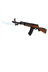 Oyuncak Tabanca Keleş Boncuk Atan Silah Akm Kalaşnikov Tüfek 63 Cm Kasaturalı  AK-47 - 3