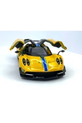 2016 Pagani Huayra Bc (şeritli) - Çek Bırak 5inch. Lisanslı Model Araba, Oyuncak Araba 1:38 - 3