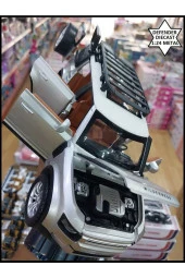Defender Arazi Diecast Jip 22x9cm Metal 1.24 Koleksıyon Model Araba 6 Kapı Açılır Işık Ses Far Stop - 1