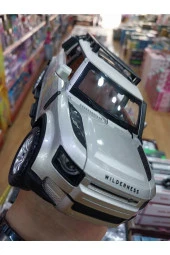 Defender Arazi Diecast Jip 22x9cm Metal 1.24 Koleksıyon Model Araba 6 Kapı Açılır Işık Ses Far Stop - 3