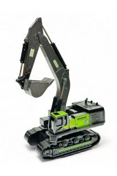 metal uçlu kepçe dozer sürtmeli ekskavatör çocuk mühendisliği oyuncak - 1