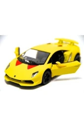 Sarı Lamborghini Sesto Elemento Çek Bırak Oyuncak Araba - 3
